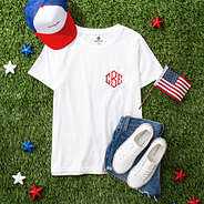 white short sleeve shirt flatlay