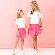 white short sleeve shirt mom and me