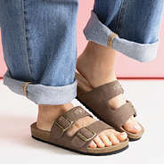 double strap sandals with jeans