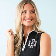 black quarter zip dress on ashley up close