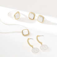 cable hoop earrings with collection