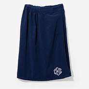 monogrammed towel wrap in navy blue 2025