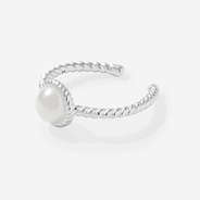 adjustable cable ring in silver