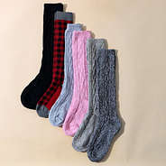 group shot of slouch socks