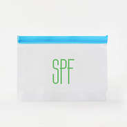 Monogrammed Sunscreen Bag in Blue
