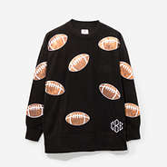 Monogrammed Sequin Sports Sweatshirt in Black