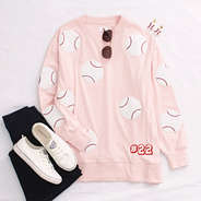 sequin sports sweatshirt with #22