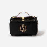 Monogrammed Carry All Toiletry Case in Black