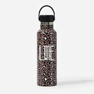 Personalized Water Bottle in Cheetah