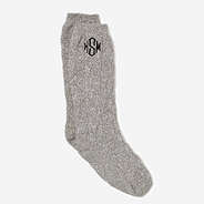 Monogrammed Socks in Brown