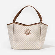 Monogrammed Timeless Tote Bag in Khaki Shells