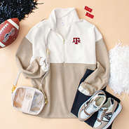 Texas A&M Quilted Pullover Tunic flatlay