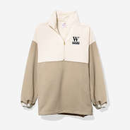 wofford terriers quilted pullover tunic in tan