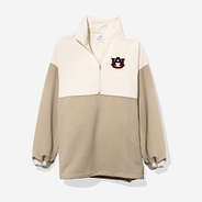 auburn tigers quilted pullover tunic in tan