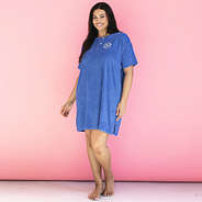 personalized blue terry cover up dress