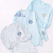 sky blue cheetah and ice blue softspun sweatshirt with faith sweatshirt