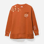 monogrammed thankful sweatshirt in pumpkin