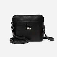 monogrammed classic crossbody purse in black