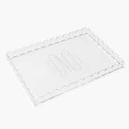 Monogrammed Scallop Acrylic Tray