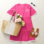 hot pink ric rac dress flatlay