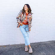 Plaid Shirt Jacket Fall Outfit