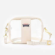 Howard Bison Clear Stadium Crossbody Bag in Bone