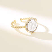 personalized adjustable ring in multi gold