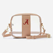 Alabama Crimson Tide Clear Stadium Crossbody Bag in Tan