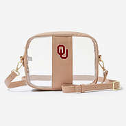 Oklahoma Sooners Clear Stadium Crossbody Bag in Tan