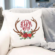 antlers fall pillow on couch