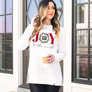 Personalized Christmas Sweatshirt | Joy to the World Design