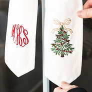 christmas wreath sash up close