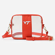 Virginia Tech Hokies Clear Stadium Crossbody Bag in Orange