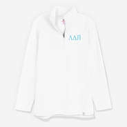 Alpha Delta Pi Pullover Sweatshirt in White | Sorority Quarter Zip