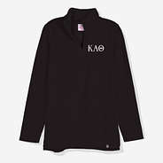 Kappa Alpha Theta Pullover Sweatshirt in Black | Sorority Quarter Zip