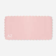 Delta Zeta Desk Mat in Blush | Faux Leather Sorority Desk Mat