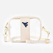 West Virginia Clear Stadium Crossbody Bag in Bone