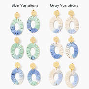 raffia earrings variations