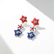 patriotic earrings studio shot
