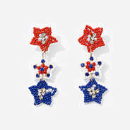 Patriotic Earrings in Star