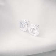 nala earrings with monogrammed cable bracelet and pearl ring