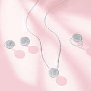 monogrammed nala earrings necklace and ring