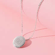 nala engraved monogrammed silver necklace