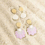 duo shell earrings