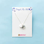 silver forget me not necklace