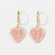rhinestone heart earrings