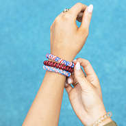 patriotic fourth of july america hair ties on wrist