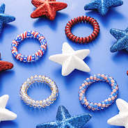 usa fourth of july america hair ties