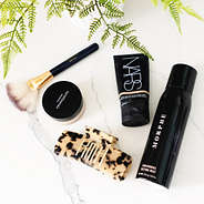 tortoise hair clip with makeup