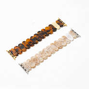 tortoise and ivory scallop watch band on diagonal